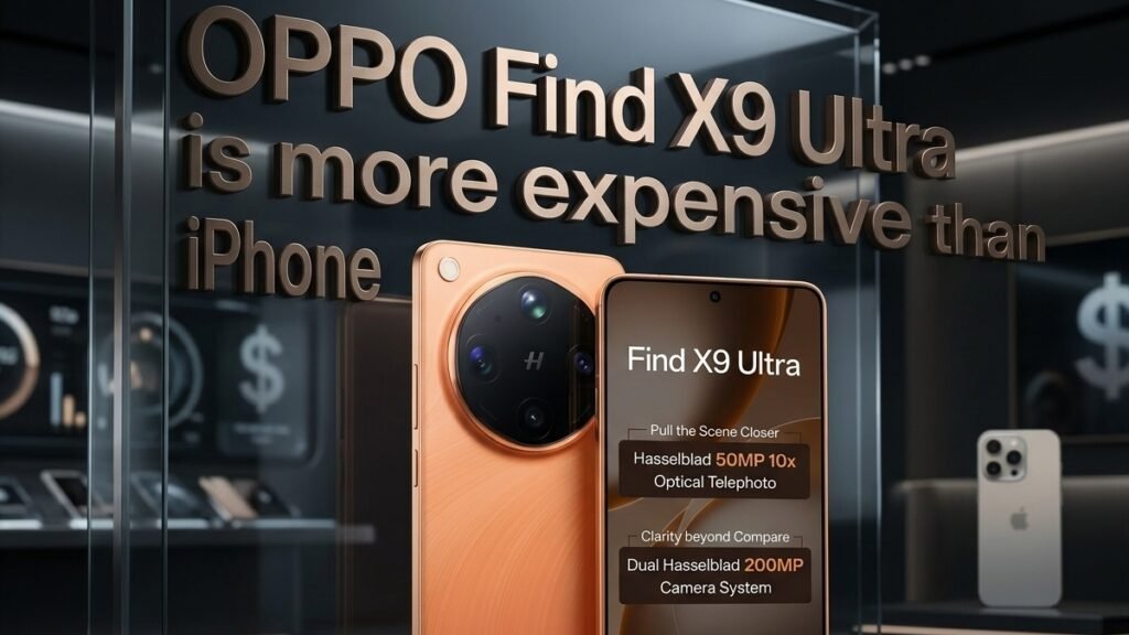The OPPO Find X9 Ultra is more expensive than the iPhone at just ₹1,699,999