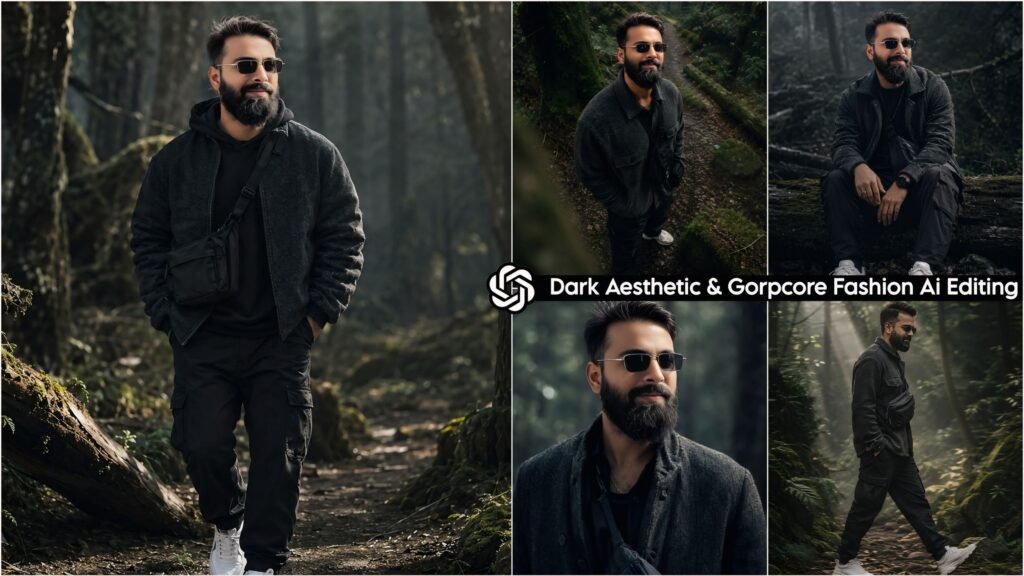 Dark Aesthetic & Gorpcore Fashion Ai Photo Editing Prompts